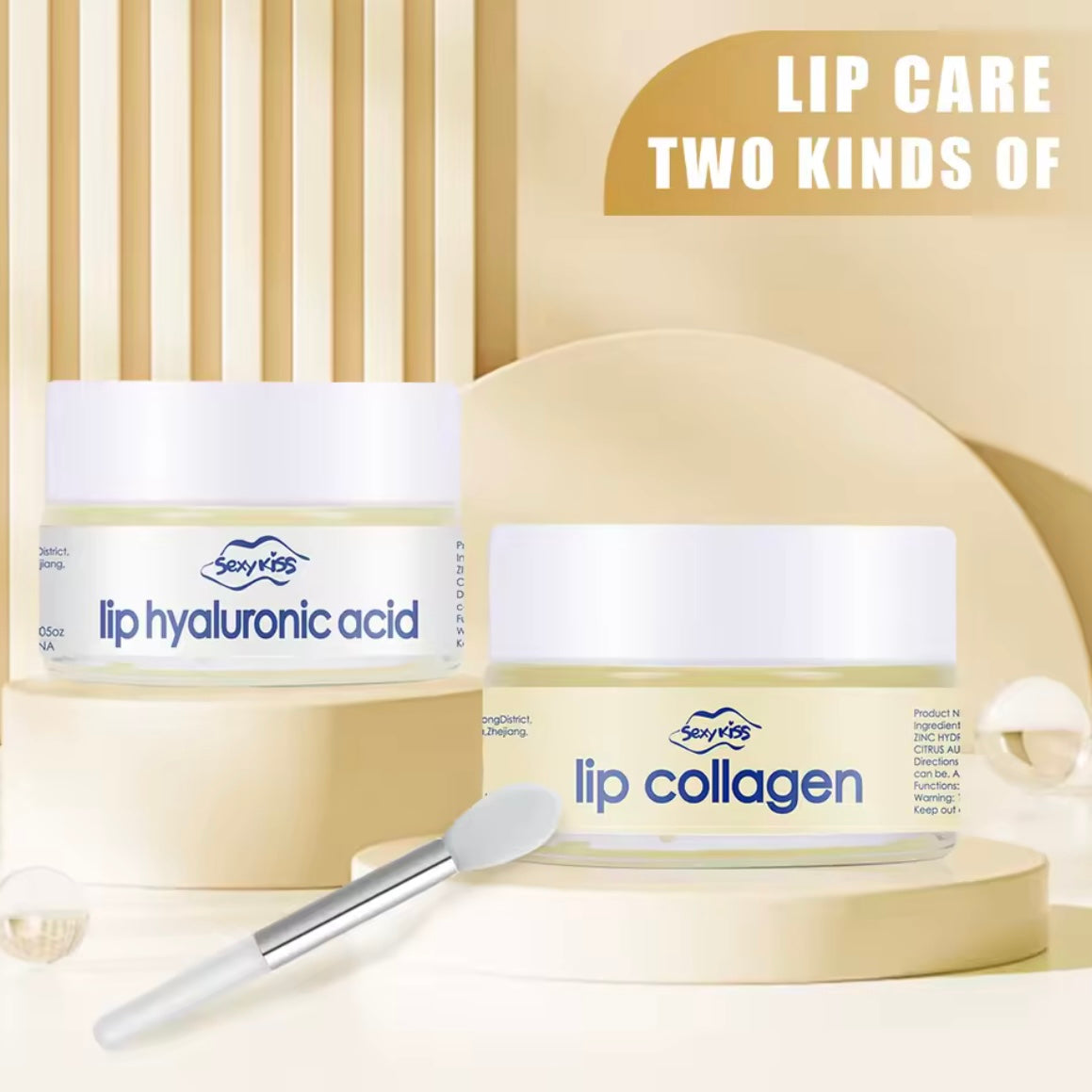 Hyaluronic acid collagen lip mask