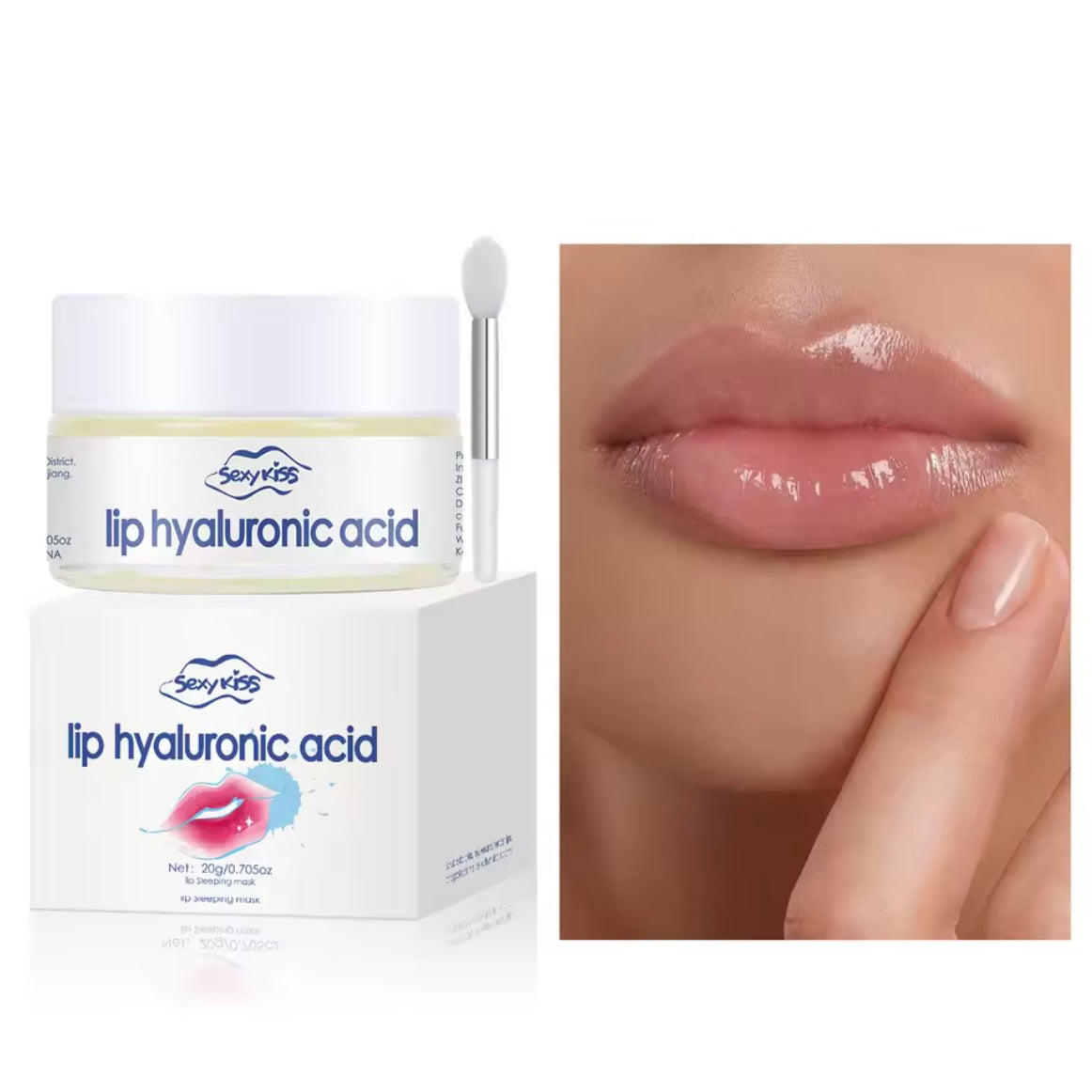 Hyaluronic acid collagen lip mask