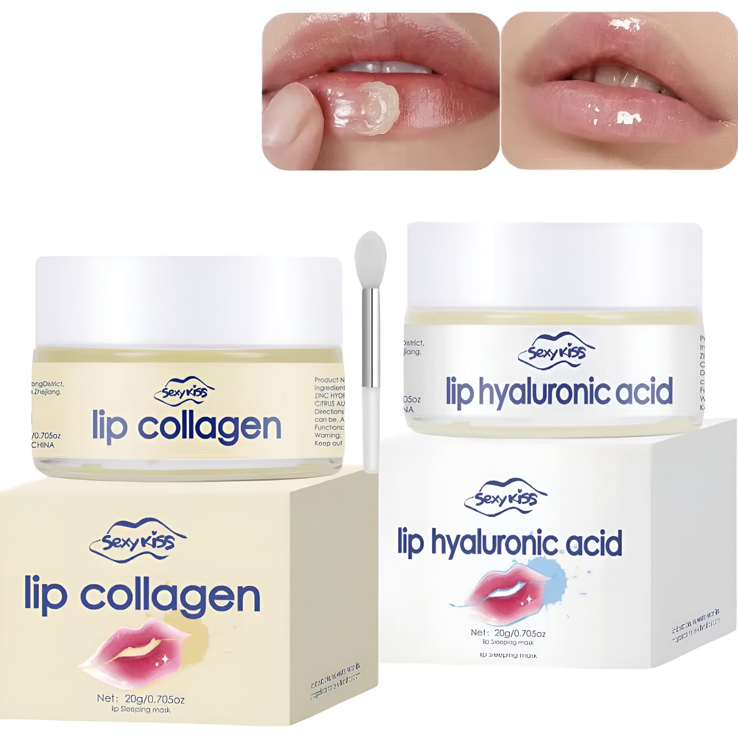 Hyaluronic acid collagen lip mask