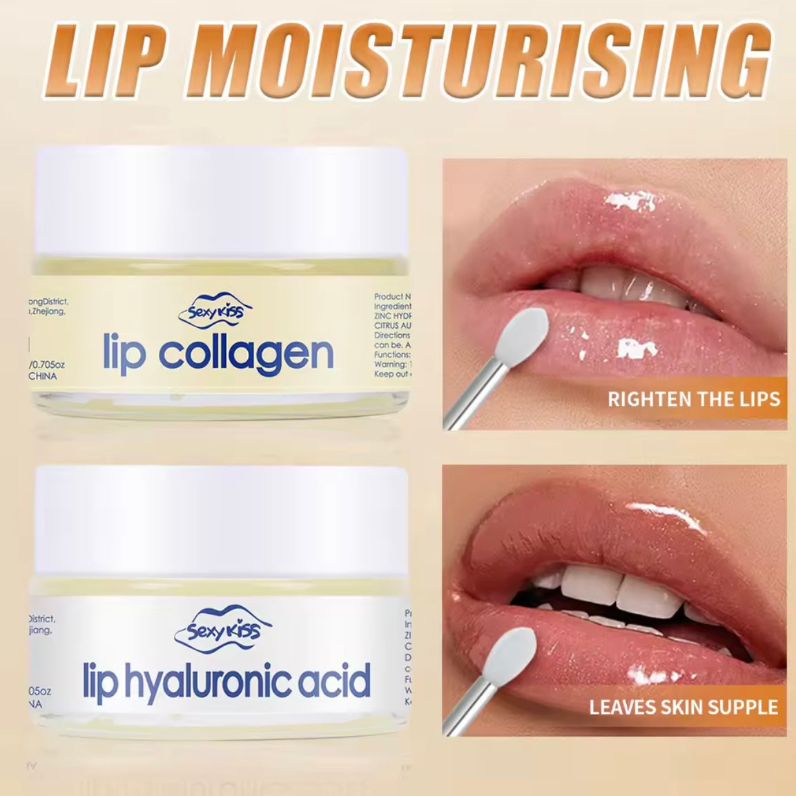 Hyaluronic acid collagen lip mask